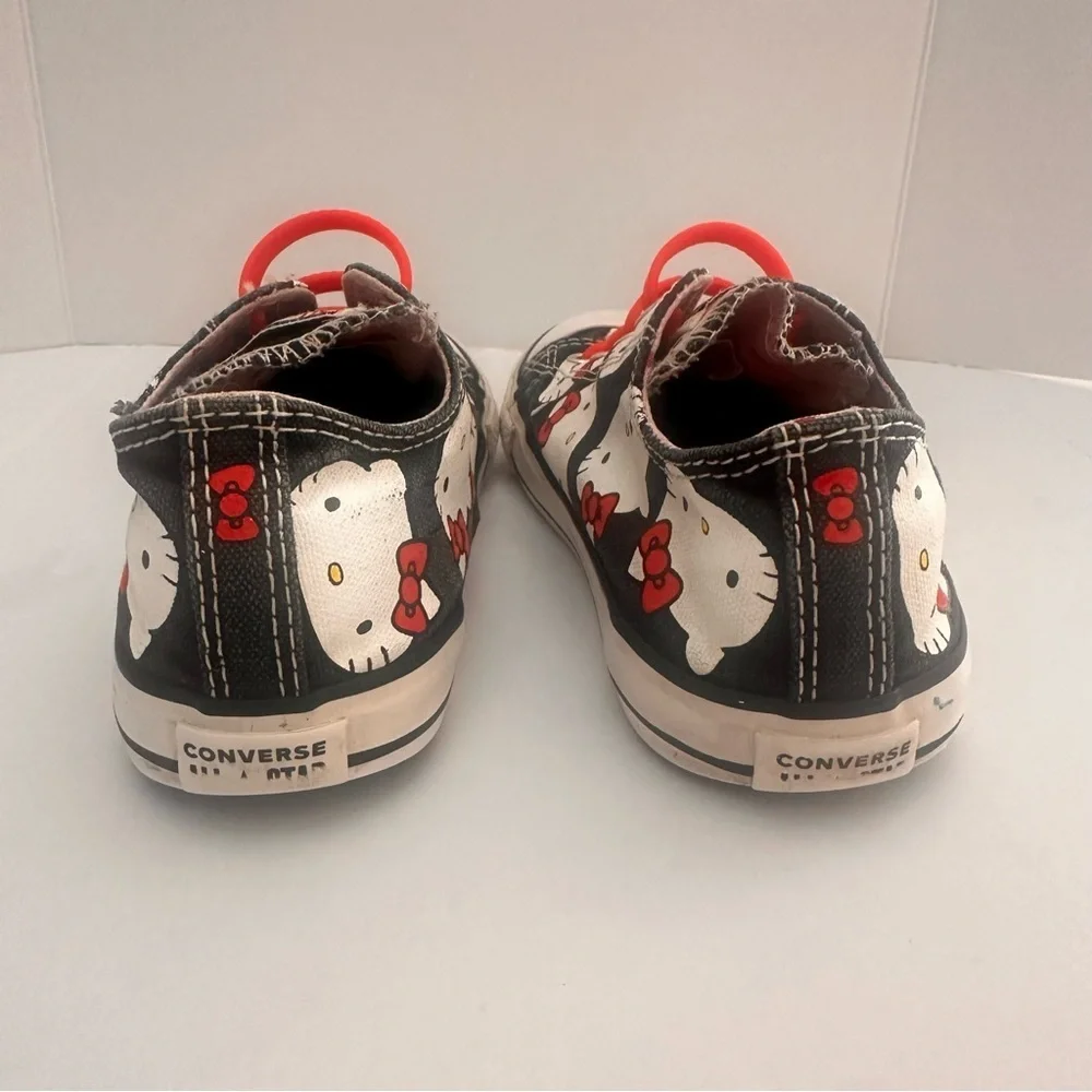 Rare Converse Hello Kitty Chuck Taylor Toddler Black Low Top Sneakers Size 10